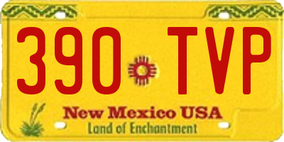 NM license plate 390TVP
