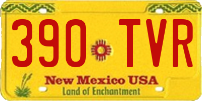 NM license plate 390TVR