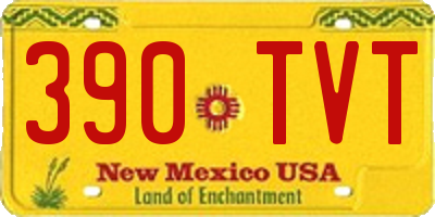 NM license plate 390TVT