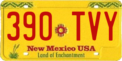 NM license plate 390TVY
