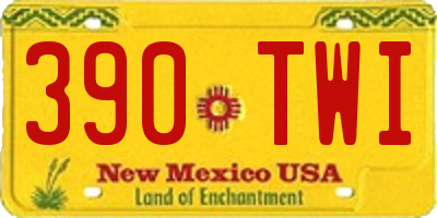 NM license plate 390TWI