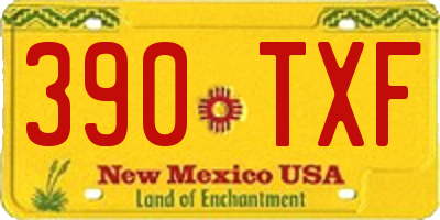 NM license plate 390TXF