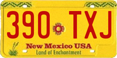 NM license plate 390TXJ