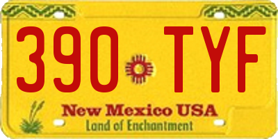 NM license plate 390TYF