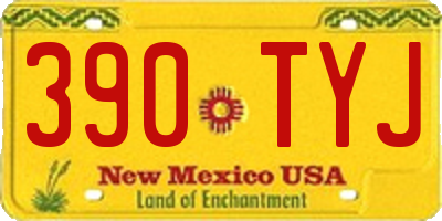NM license plate 390TYJ
