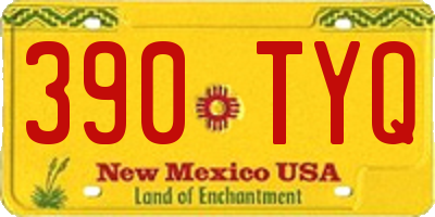NM license plate 390TYQ