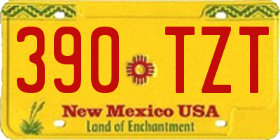 NM license plate 390TZT