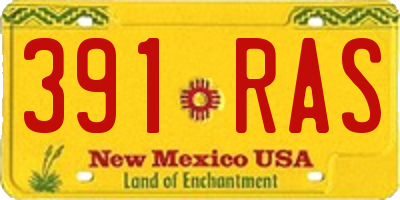 NM license plate 391RAS