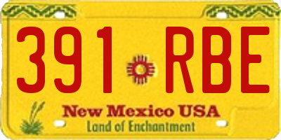NM license plate 391RBE