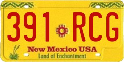 NM license plate 391RCG