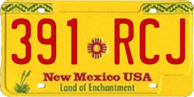 NM license plate 391RCJ