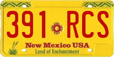 NM license plate 391RCS