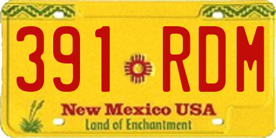 NM license plate 391RDM