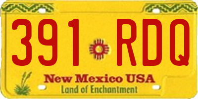 NM license plate 391RDQ