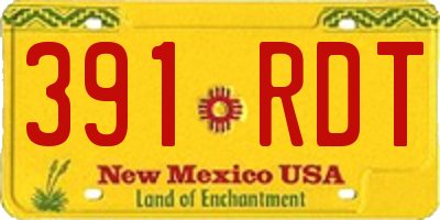 NM license plate 391RDT