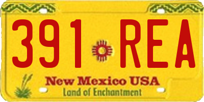 NM license plate 391REA