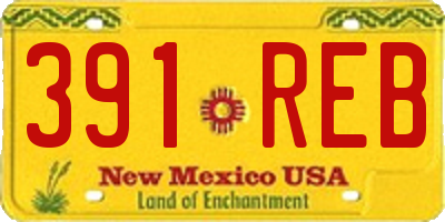 NM license plate 391REB