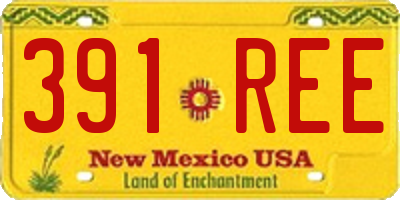 NM license plate 391REE