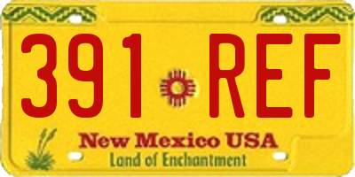 NM license plate 391REF