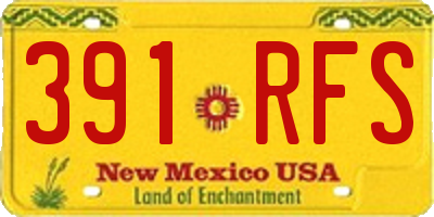 NM license plate 391RFS