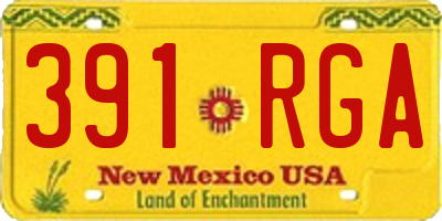 NM license plate 391RGA