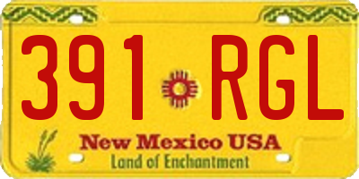 NM license plate 391RGL