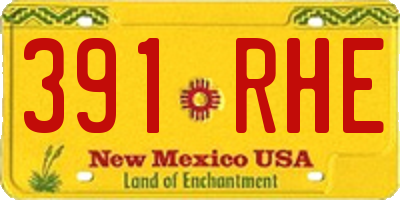 NM license plate 391RHE