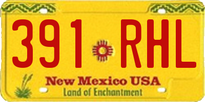 NM license plate 391RHL