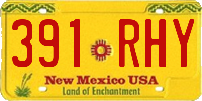 NM license plate 391RHY