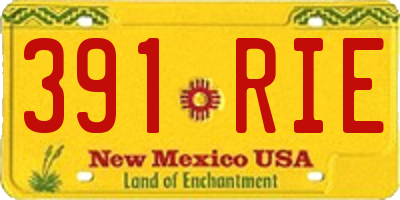 NM license plate 391RIE