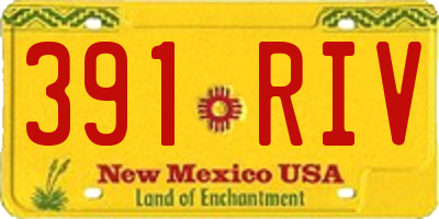 NM license plate 391RIV
