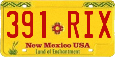 NM license plate 391RIX