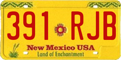 NM license plate 391RJB