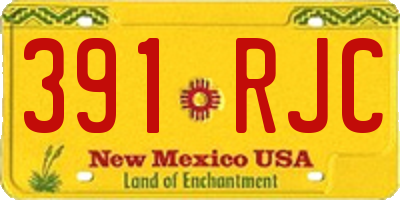 NM license plate 391RJC