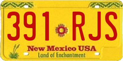 NM license plate 391RJS