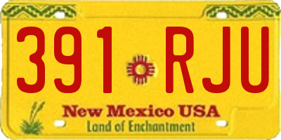 NM license plate 391RJU