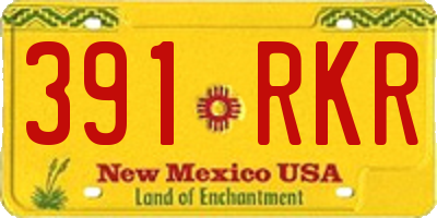 NM license plate 391RKR