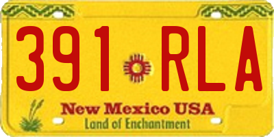 NM license plate 391RLA