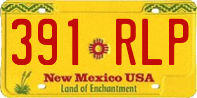 NM license plate 391RLP