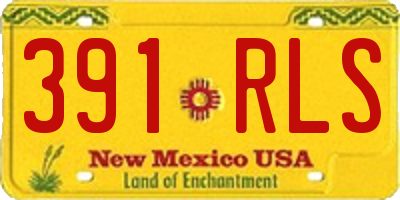 NM license plate 391RLS