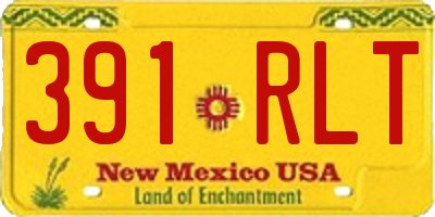 NM license plate 391RLT