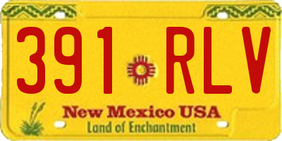 NM license plate 391RLV