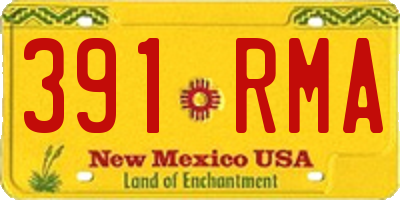 NM license plate 391RMA