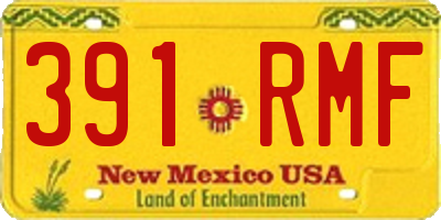 NM license plate 391RMF