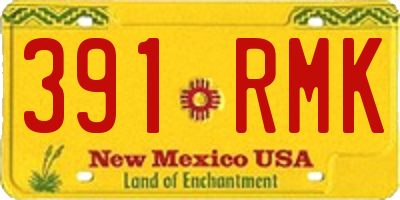 NM license plate 391RMK