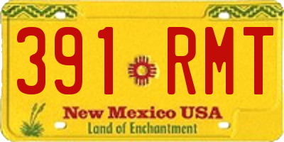 NM license plate 391RMT