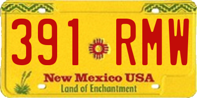 NM license plate 391RMW