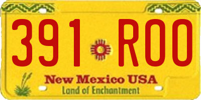 NM license plate 391ROO