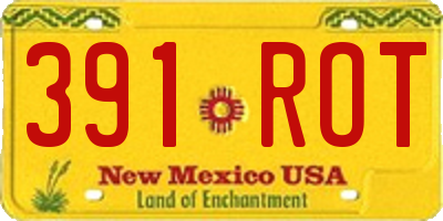 NM license plate 391ROT