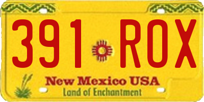 NM license plate 391ROX
